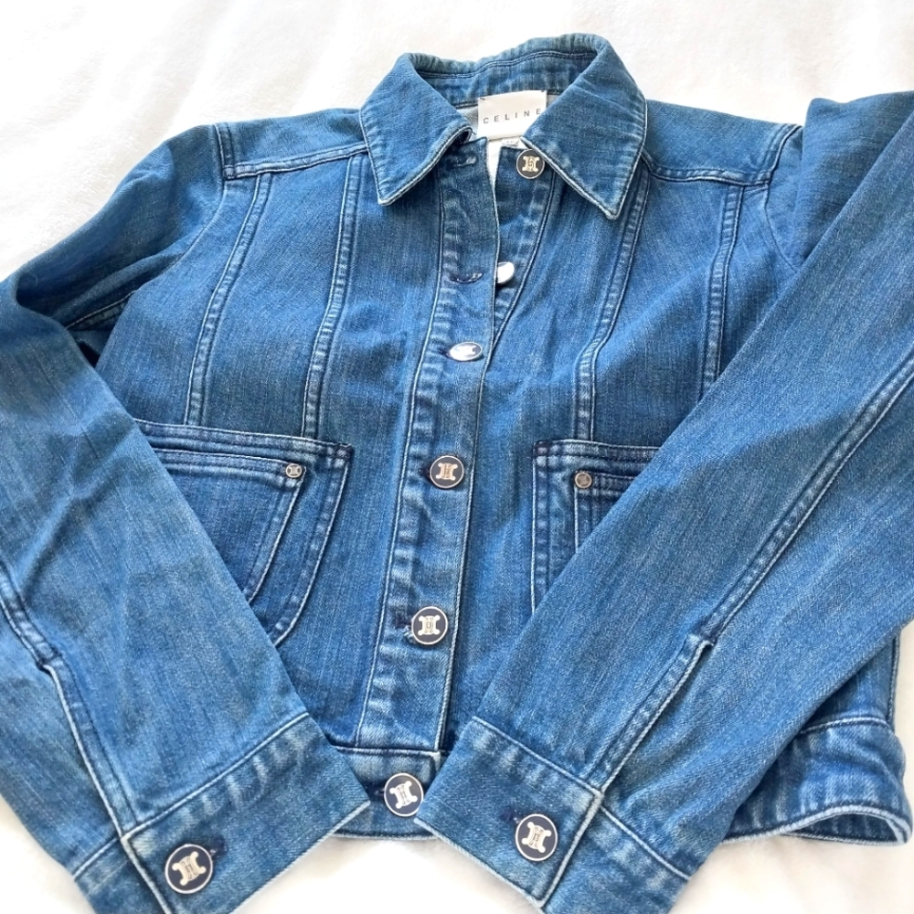 Vintage Celine denim Jean jacket. Euro Size 36. US size 5.5 - 6 or Small.